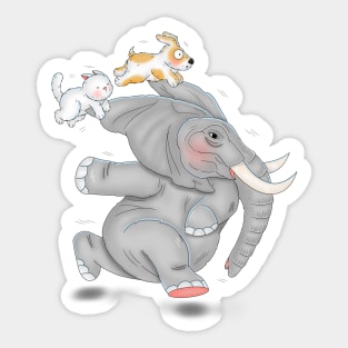 Run Elephant ... Run Sticker